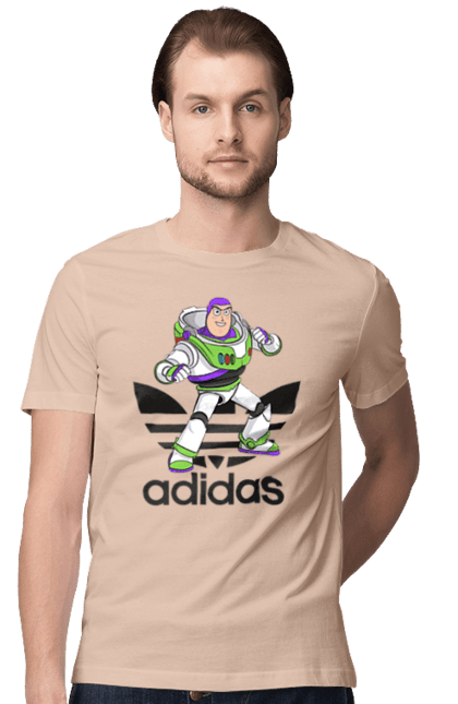 Футболка чоловіча з принтом "Adidas Базз Лайтер". Adidas, buzz lightyear, toy story, адідас, базз лайтер, історія іграшок, мультфільм. 2070702