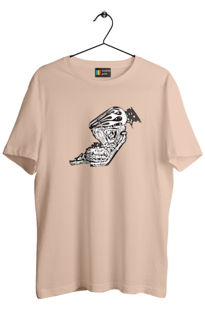 Футболка чоловіча з принтом "Двигун мотоцикла". Байк, бензобак, двигун мотоцикла, харлей девідсон, циліндри, чопер. 2070702