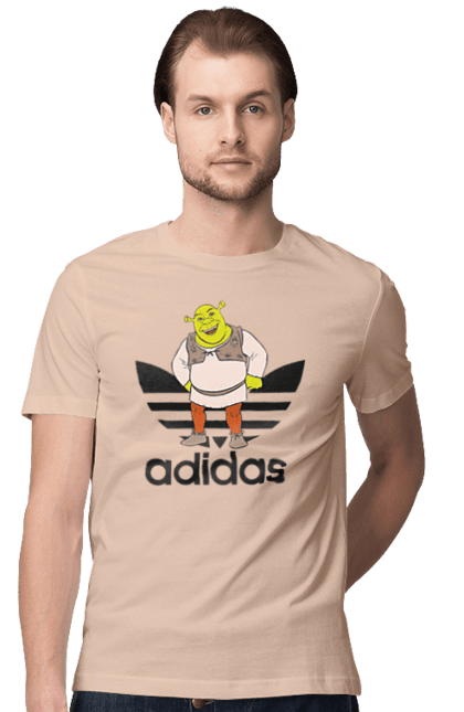 Футболка мужская с принтом Adidas Шрек. Adidas, shrek, адидас, мульт, мультфільм, огр, шрек. 2070702