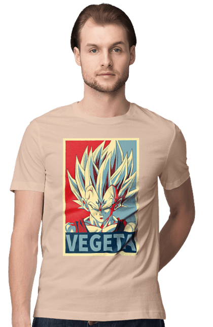 Футболка мужская с принтом Жемчуг дракона Вегета. Anime, dragon ball, goku, manga, vegeta, аниме, вегета, гоку, жемчуг дракона, манга. 2070702