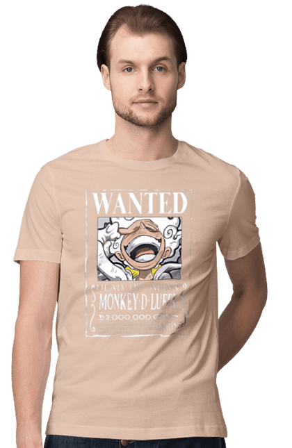 Men's t-shirt with prints One Piece Luffy. Anime, luffy, manga, monkey de luffy, one piece, pirates. 2070702