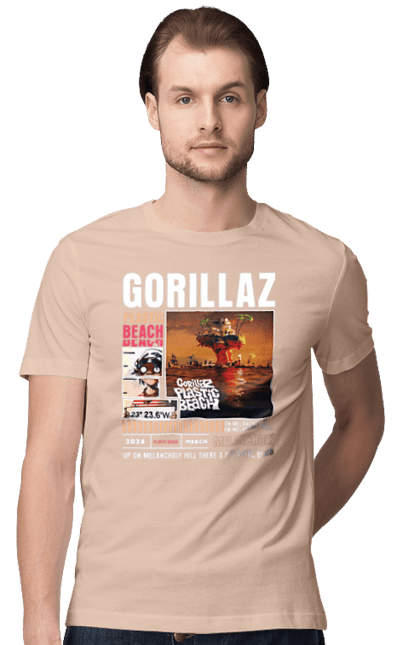 Men's t-shirt with prints Gorillaz. Electronics, gorillaz, group, hip-hop, music, rock. 2070702