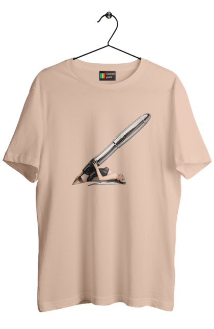 Футболка чоловіча з принтом "Великий Патрон". Дівчина, куля, патрон. 2070702