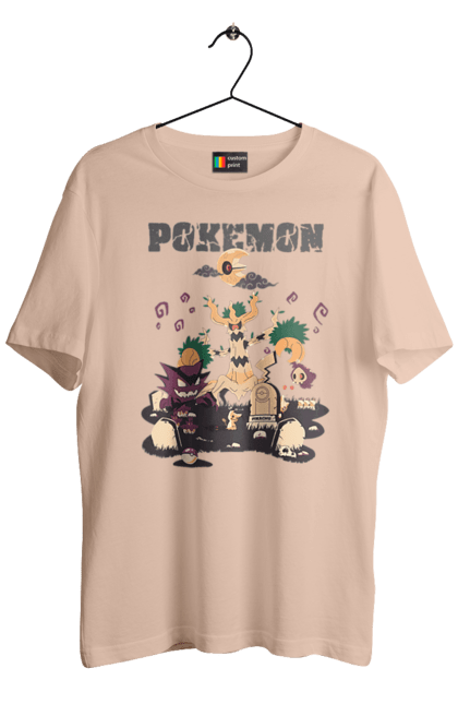 Men's t-shirt with prints Pokemon. Anime, fushigibana, games, gengar, nintendo, pokemon, pokemon go. 2070702