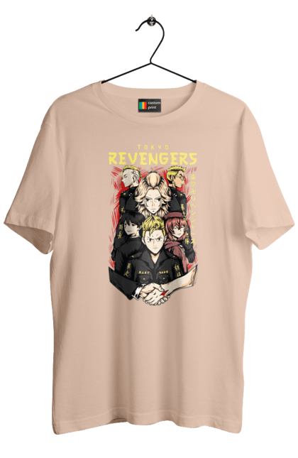 Men's t-shirt with prints Tokyo Avengers. Action movie, anime, fantasy, game, manga, takemichi, thriller, tokyo avengers, tokyo revengers, tv series. 2070702