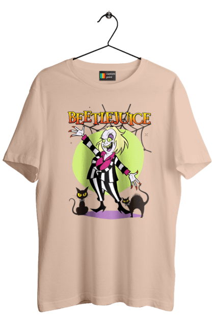 Men's t-shirt with prints Beetlejuice. Beetlejuice, comedy, ghost, horror, movie, tim burton, warner bros. 2070702