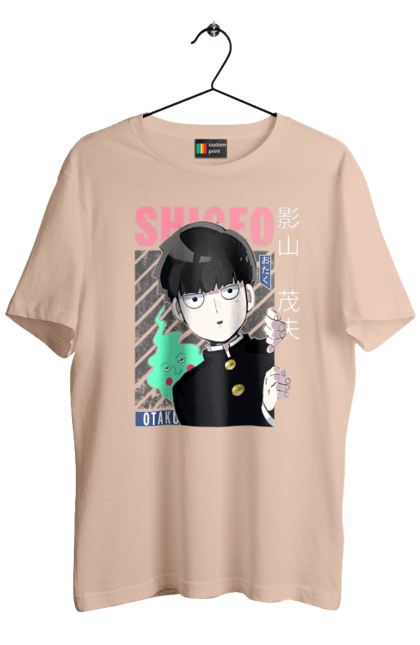 Футболка чоловіча з принтом "Mob Psycho 100". Anime, manga, mob psycho 100, shigeo kageyama, аніме, манга, моб, моб-вар ят 100, сігео кагеяма, шіґео каґеяма. 2070702