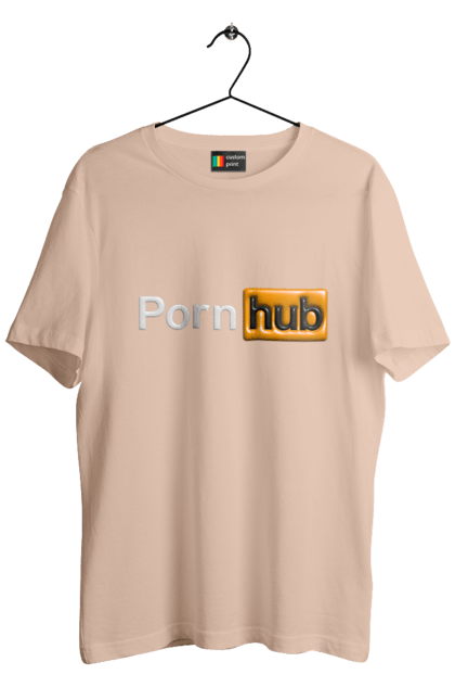 Футболка чоловіча з принтом "Порно Хаб". Гумор, логотип порнохаб, молодіжна, порно хаб, порнхаб. 2070702