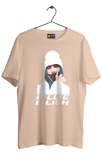Футболка чоловіча з принтом "Біллі Айліш". Біллі айліш, логотип біллі айліш, принт біллі айліш, співачка біллі айліш. 2070702