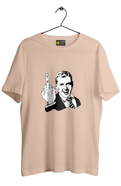 Футболка чоловіча з принтом "Fuck". Fuck, палец, рука, фак. 2070702