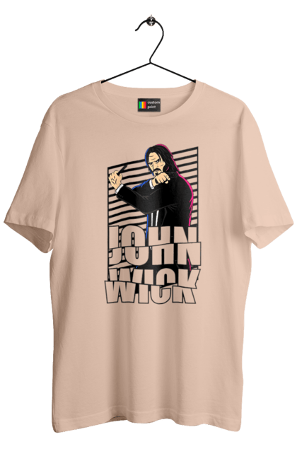 Men's t-shirt with prints John Wick. Action movie, john wick, keanu reeves, killer, movie. 2070702