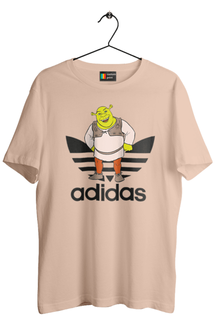 Футболка мужская с принтом Adidas Шрек. Adidas, shrek, адидас, мульт, мультфільм, огр, шрек. 2070702