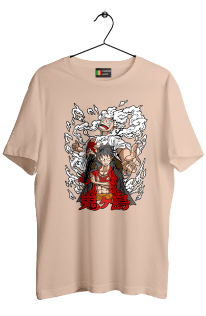 Men's t-shirt with prints One Piece Luffy. Anime, luffy, manga, monkey de luffy, one piece, pirates. 2070702