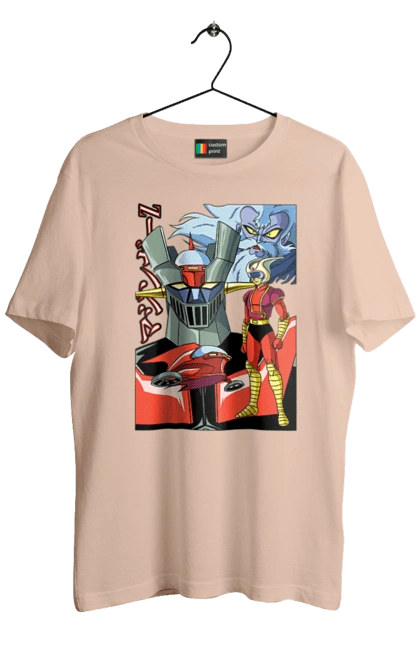 Футболка мужская с принтом Mazinger Z Грендайзер. Goldorak, goldrake, grendizer, mazinger z, mecha, аниме, грендайзер, манга, меха, роботы. 2070702