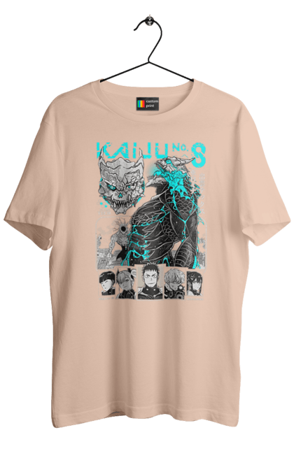 Men's t-shirt with prints Kaiju № 8 Kafka Hibino. Anime, hibino kafka, kafka hibino, kaiju, kaiju 8, kaiju 8, kaiju № 8, manga. 2070702