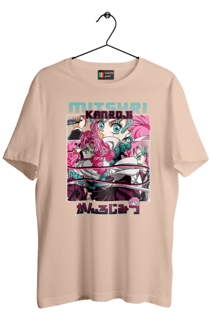 Men's t-shirt with prints Demon Slayer Mitsuri. Anime, demon slayer, giyu tomioka, manga, mitsuri, mitsuri kanroji, serial. 2070702