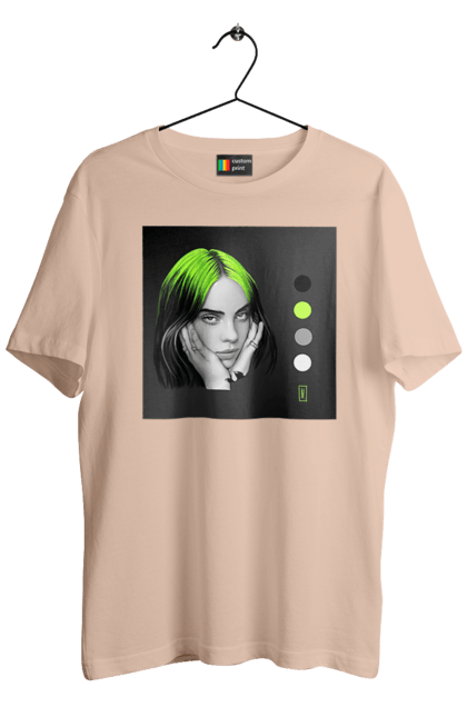 Футболка чоловіча з принтом "Біллі Ейліш". Біллі, біллі ейліш, ейліш. 2070702