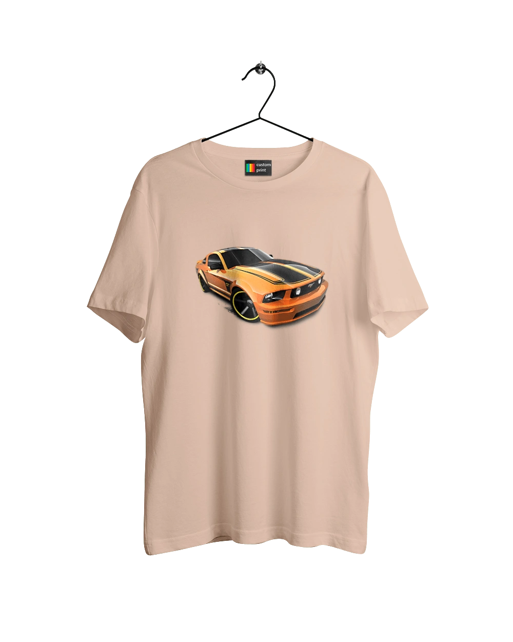 Orange, high speed car
