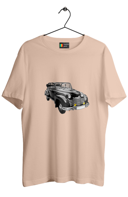 Men`s t-shirt with prints Auto.5. Auto, black, photo, professional photo, retro car. 2070702