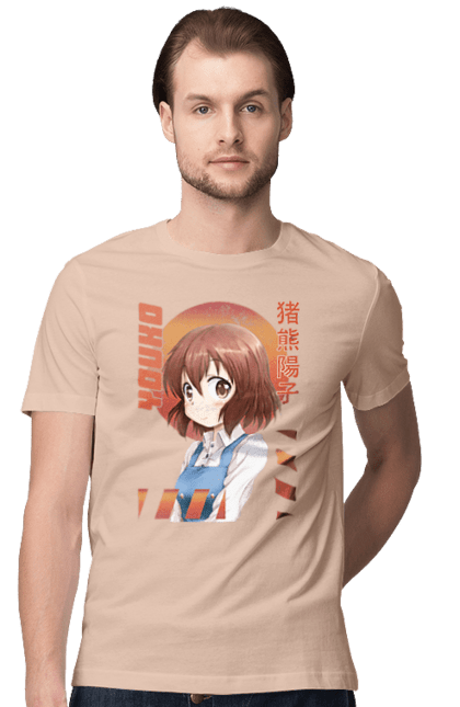 Men's t-shirt with prints Kiniro Mosaic Yoko Inokuma. Anime, gold mosaic, kiniro mosaic, kinmoza, manga, yoko, yoko inokuma. 2070702