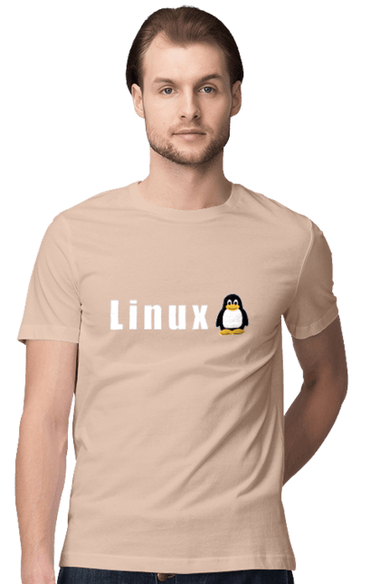 Футболка чоловіча з принтом "Linux". Linux, адміністратор, айті, айтішник, безкоштовна, безкоштовно, білий, вільна, доступність, комерційна, незалежність, операційна система, ос, пінгвін, програміст, програмне забезпечення, свобода, сервер, сисадмін, система, системний адміністратор, софт, текст. 2070702