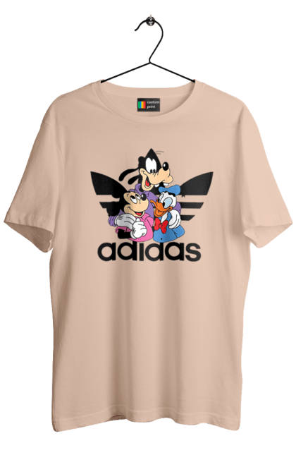 Футболка чоловіча з принтом "Adidas Міккі Маус". Adidas, mickey mouse, адідас, дісней, міккі, міккі маус, мультфільм. 2070702