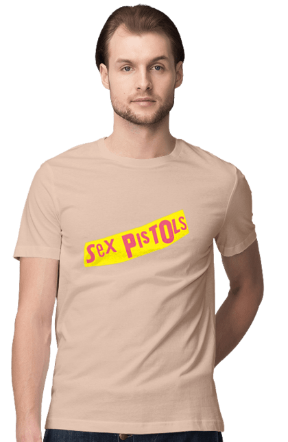 Men's t-shirt with prints Sex Pistols. Group, music, punk, punk revolution, punk rock, rock, sex pistols. 2070702