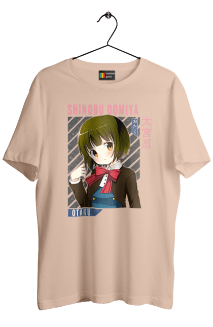 Men's t-shirt with prints Kiniro Mosaic Shinobu Omiya. Anime, gold mosaic, kiniro mosaic, kinmoza, manga, shinobu, shinobu omiya. 2070702