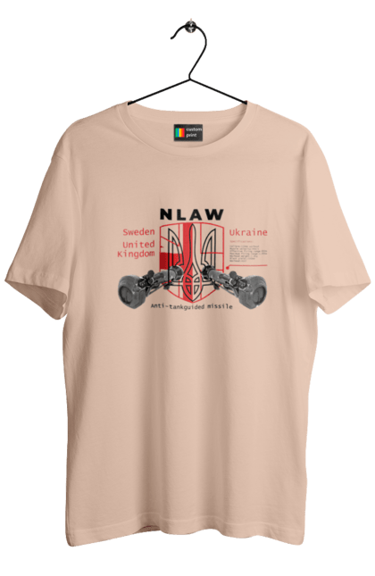 Футболка чоловіча з принтом "NLAW". Caesar, himars, nlaw, patriot, weapon, zaluzhny. 2070702