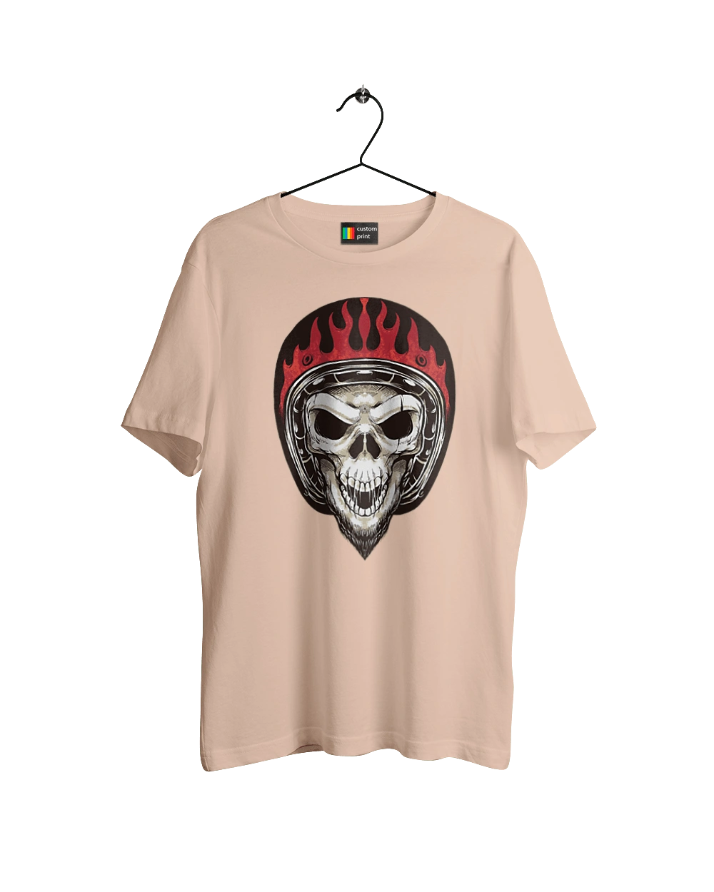 Череп в мотошлеме