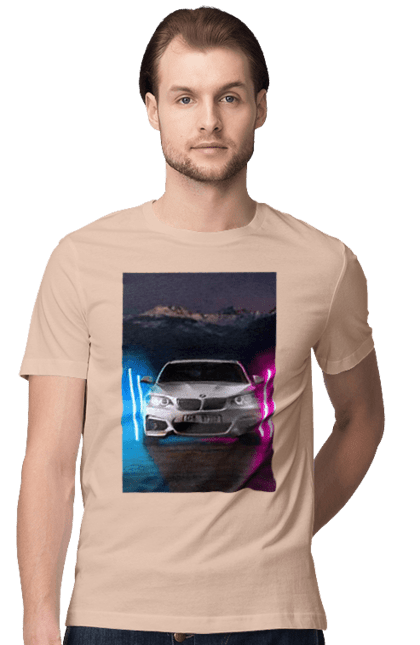 Men`s t-shirt with prints BEHA. Beauty, beha, in the car, lanterns, ptn pnh. 2070702