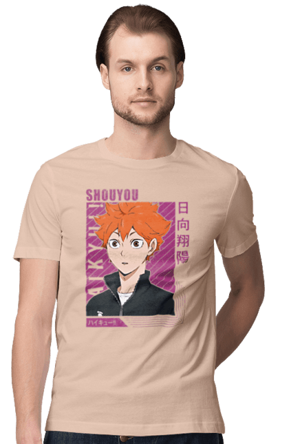 Футболка чоловіча з принтом "Волейбол!! Хіната". Anime, haikyu, hinata, manga, shoyo hinata, аніме, волейбол, манга, хіната, шьо хіната. 2070702