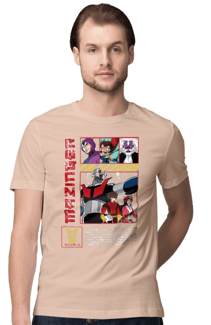 Футболка мужская с принтом Mazinger Z Грендайзер. Anime, goldorak, goldrake, grendizer, manga, mazinger z, mecha, robots. 2070702