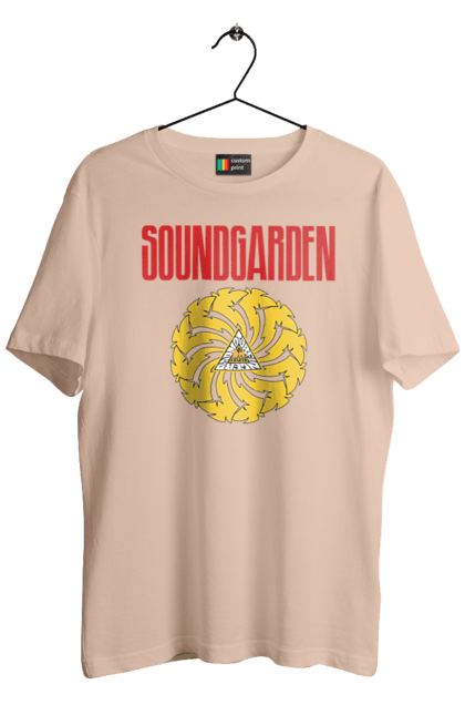 Футболка чоловіча з принтом "Soundgarden". Sound garden, soundgarden, альтернативний рок, гранж, група, метал, музика, рок, хард рок. 2070702