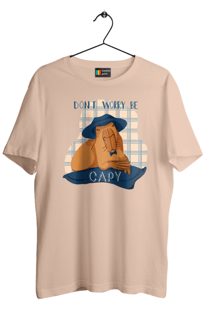 Men's t-shirt with prints Capybara. Animal, capybara, rodent. 2070702