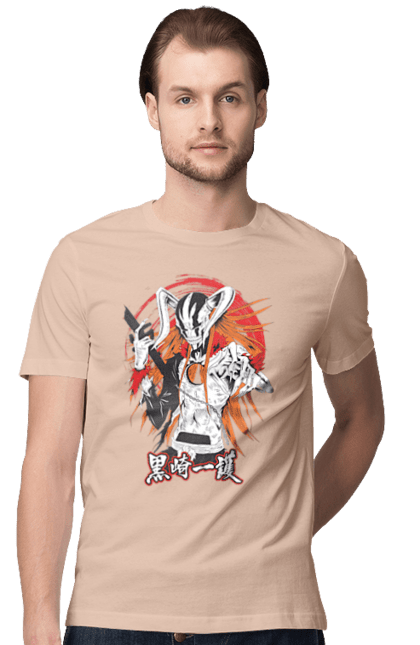 Men's t-shirt with prints Bleach Ichigo Kurosaki. Anime, bleach, ichigo, ichigo kurosaki, manga. 2070702