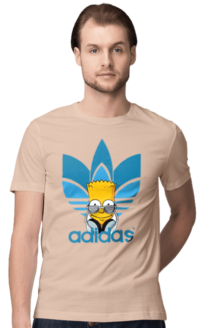 Men's t-shirt with prints Adidas Bart. Adidas, bart, cartoon, simpson. 2070702