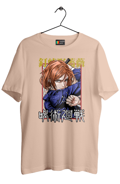 Men's t-shirt with prints Jujutsu Kaisen Nobara. Anime, dark fantasy, jujutsu kaisen, magic battle, manga, mystic, nobara, nobara kugisaki. 2070702