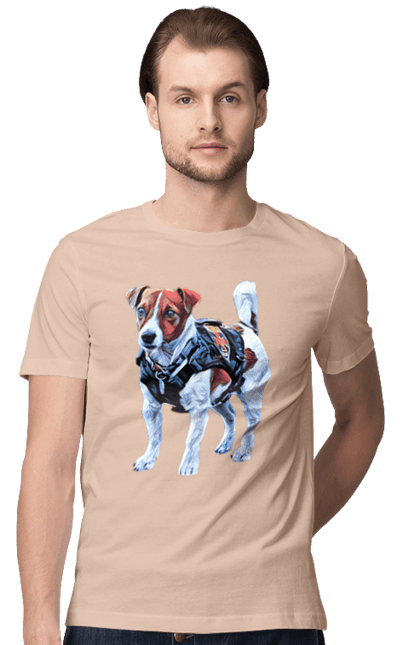 Футболка чоловіча з принтом "Пес Патрон". Зсу, патрон, пес, пес патрон, україна. 2070702