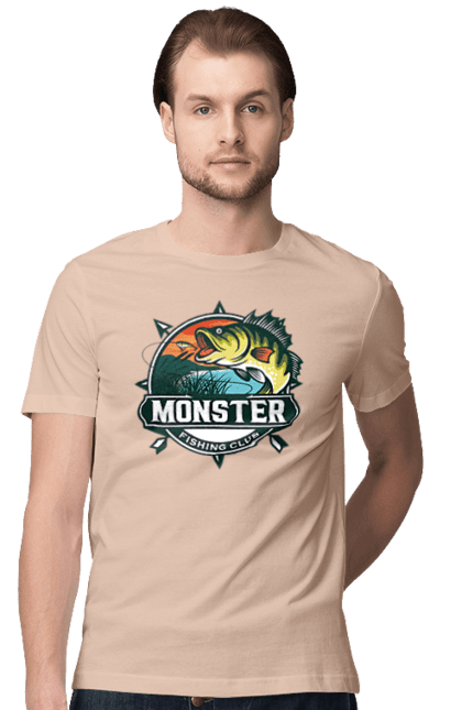 Футболка чоловіча з принтом "Рибальський клуб". Відпочинок, рибак, рибальський клуб, хоббі. 2070702