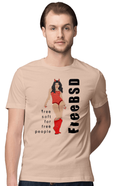 Футболка чоловіча з принтом "Freebsd Для Вільних". Bsd, freebsd, unix, адміністратор, айті, айтішник, безкоштовна, безкоштовно, бестія, вільна, демон, демонесса, дівчина, для дорослих, доступність, еротика, еротична, жінка, незалежність, операційна система, ос, програміст, програмне забезпечення, свобода, сисадмін, система, системний адміністратор, софт, текст, червоний, чорний. 2070702