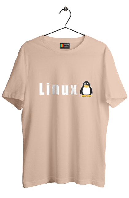Футболка чоловіча з принтом "Linux". Linux, адміністратор, айті, айтішник, безкоштовна, безкоштовно, білий, вільна, доступність, комерційна, незалежність, операційна система, ос, пінгвін, програміст, програмне забезпечення, свобода, сервер, сисадмін, система, системний адміністратор, софт, текст. 2070702