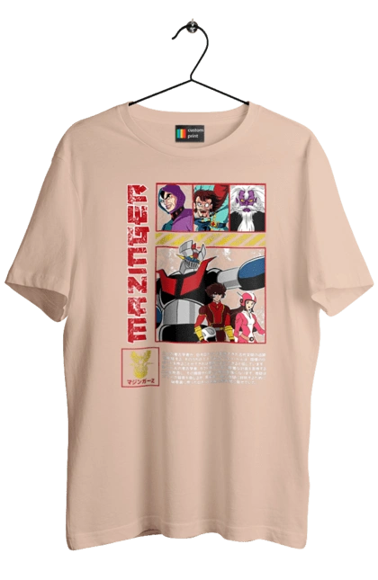 Футболка мужская с принтом Mazinger Z Грендайзер. Anime, goldorak, goldrake, grendizer, manga, mazinger z, mecha, robots. 2070702