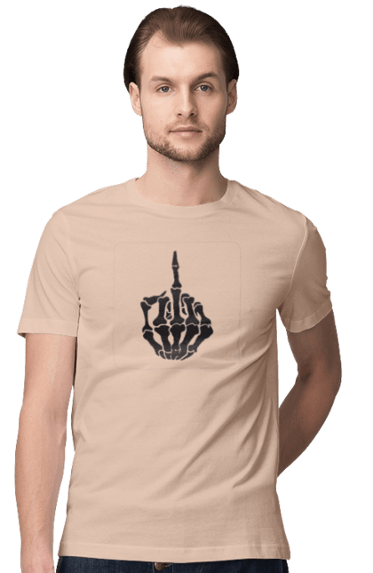 Футболка чоловіча з принтом "Fuck". Fuck, жест, палец, средний, фак. 2070702