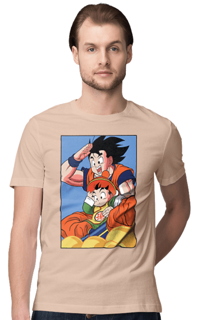 Футболка мужская с принтом Жемчуг дракона Гохан. Anime, dragon ball, goku, manga, аниме, гоку, гохан, жемчуг дракона, манга. 2070702