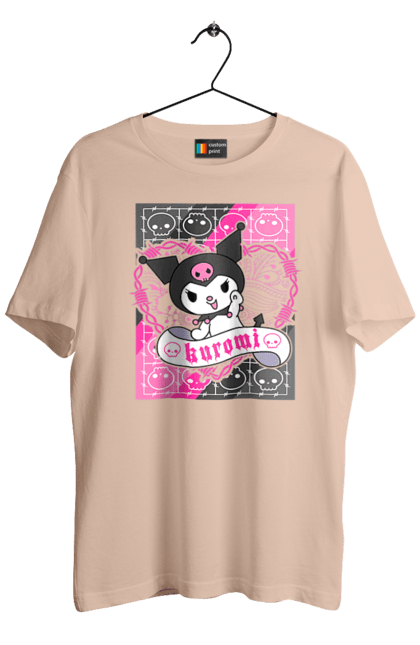 Men's t-shirt with prints Hello Kitty Kuromi. Anime, character, hello kitty, kuromi, my melody, sanrio. 2070702