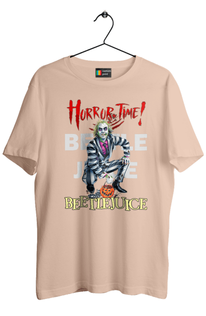 Men's t-shirt with prints Beetlejuice. Beetlejuice, comedy, ghost, horror, movie, tim burton, warner bros. 2070702