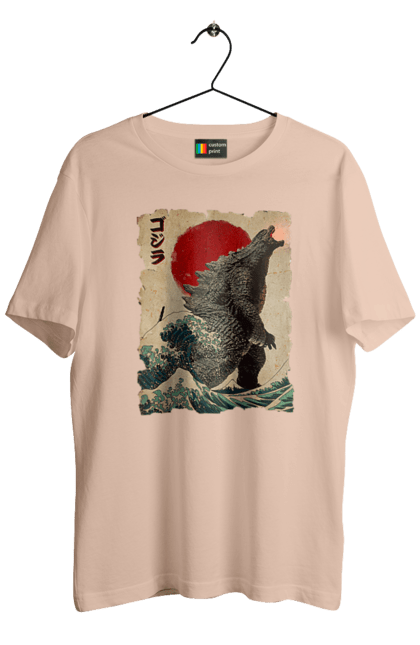 Men's t-shirt with prints Godzilla. Dinosaur, godzilla, japan, kaiju, movie, mutant. 2070702