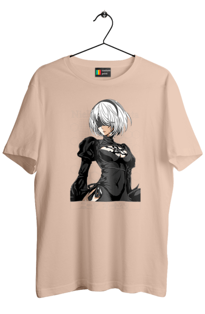 Men's t-shirt with prints Nier: Automata 2B. Character, executioner, game, nier: automata, platinum games, video game, yorha. 2070702