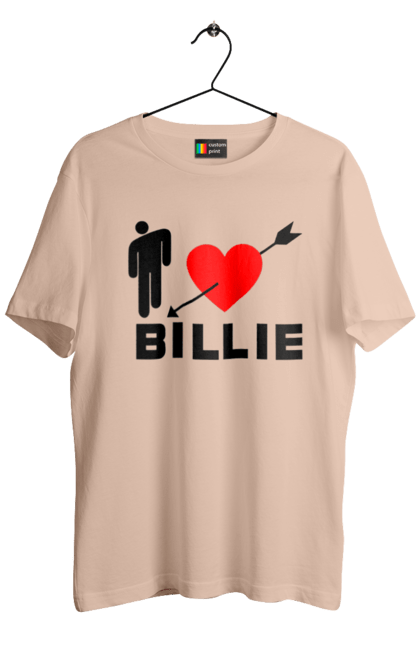 Футболка чоловіча з принтом "Біллі Айліш". Біллі айліш, логотип біллі айліш, принт біллі айліш, співачка біллі айліш. 2070702